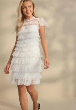 High Neck Tulle Frill Dress