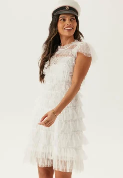 High Neck Tulle Frill Dress