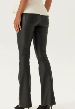 High Waist Coated Flared Jeans