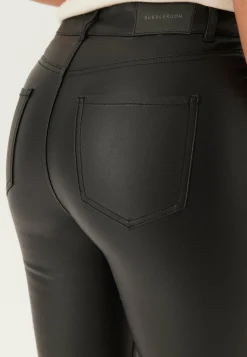 High Waist Coated Flared Jeans