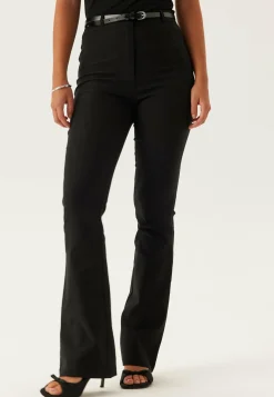 High Waist Stretchy Flared Trousers