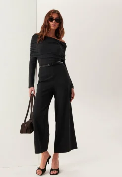 High Wide Cropped Trousers