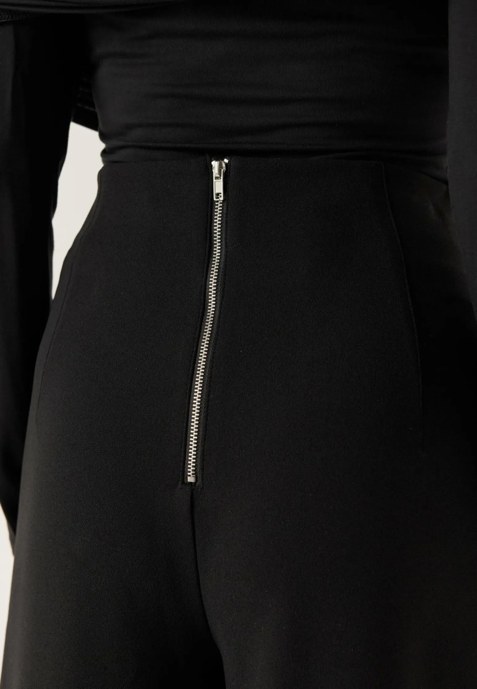 High Wide Cropped Trousers