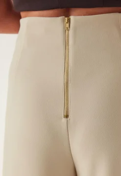 High Wide Cropped Trousers
