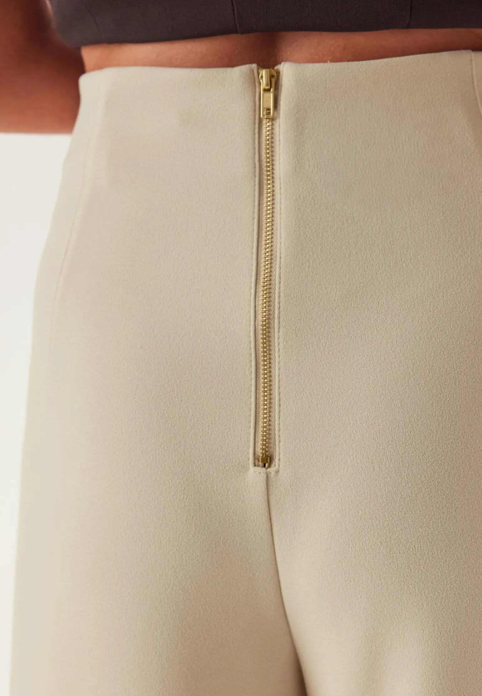 High Wide Cropped Trousers