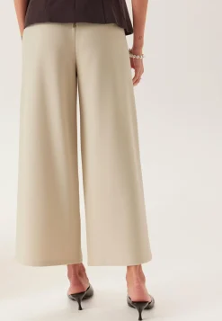 High Wide Cropped Trousers