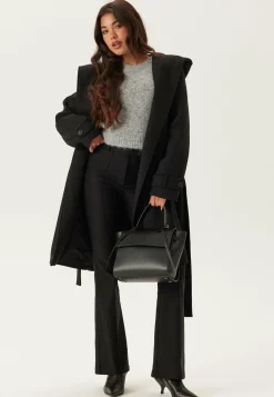 Hooded Wool Mix Coat