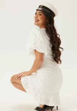 Jacquard Flounce Short Dress