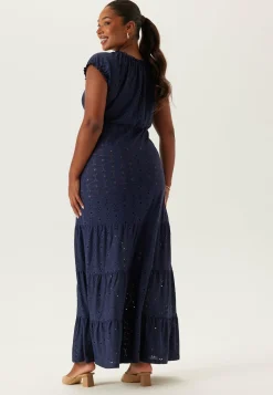 Jersey Broderie Anglaise Maxi Dress