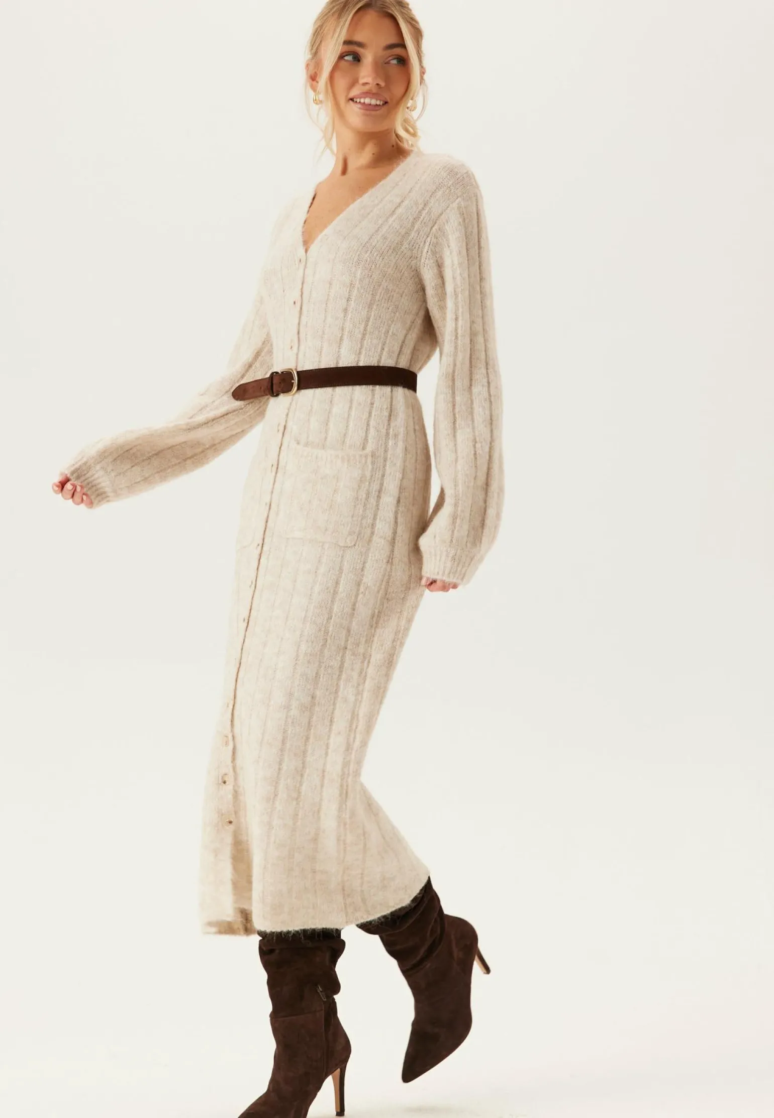 Knitted Cardigan Dress