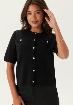 Knitted Gold Button Cardigan