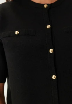 Knitted Gold Button Cardigan