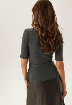 Knitted Peplum Top