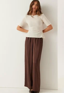 Knitted Peplum Top
