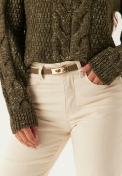 Leather Belt With Turn Lock