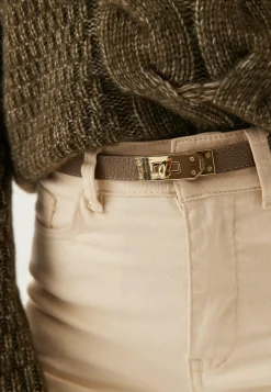 Leather Belt With Turn Lock