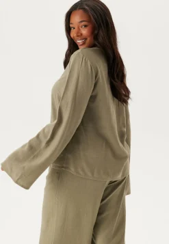 Linen Wide Sleeve Blouse