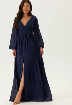 Long Sleeve Chiffon Dress