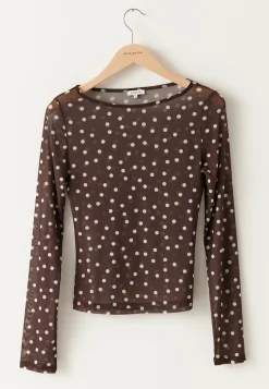 Long Sleeve Mesh Top