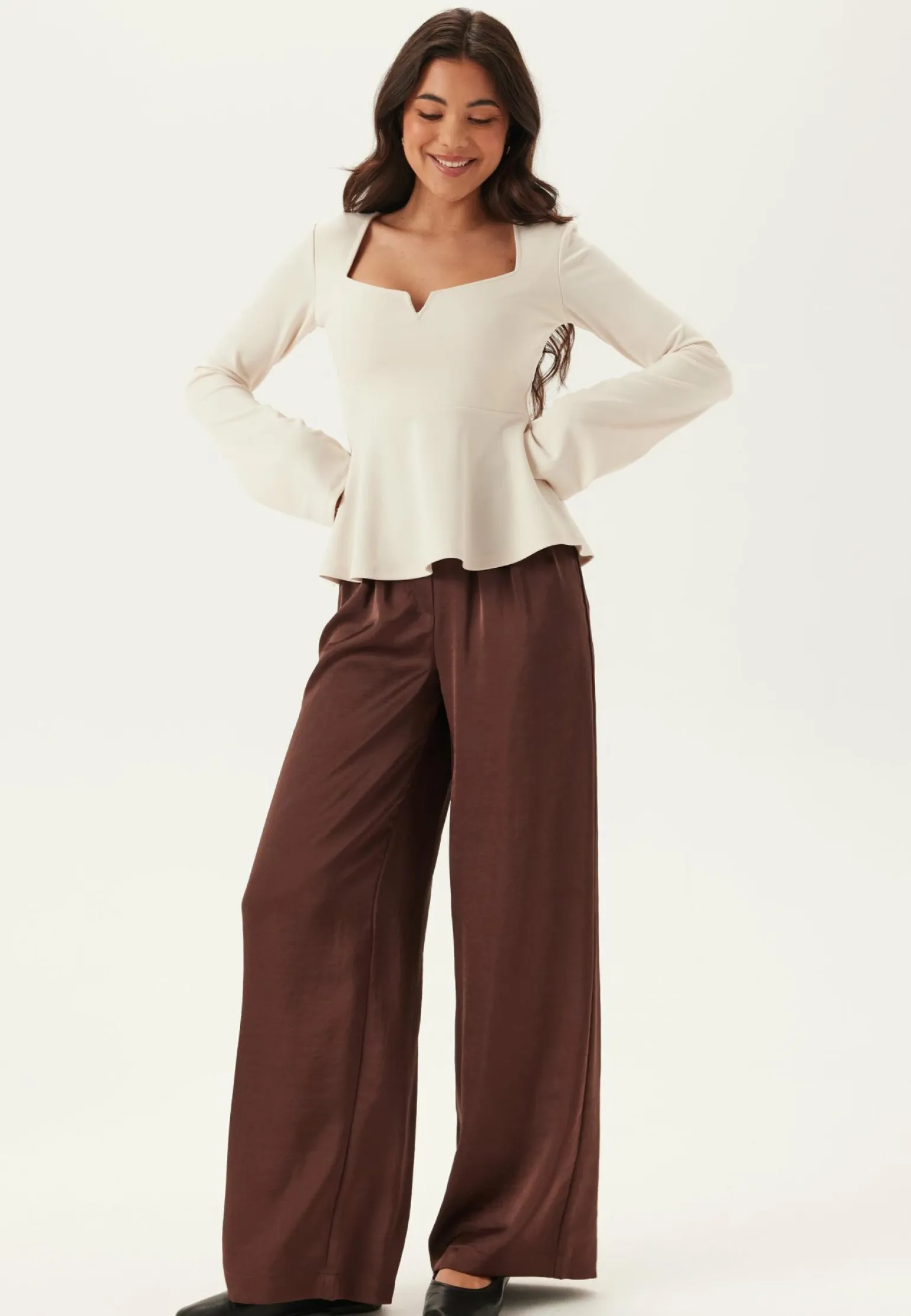 Long Sleeve Peplum Top
