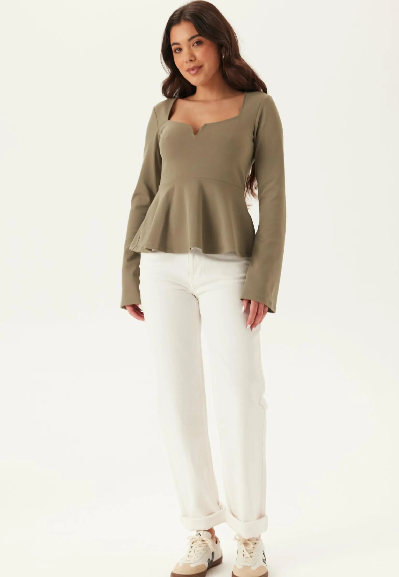 Long Sleeve Peplum Top