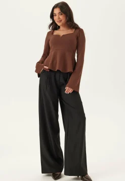Long Sleeve Peplum Top