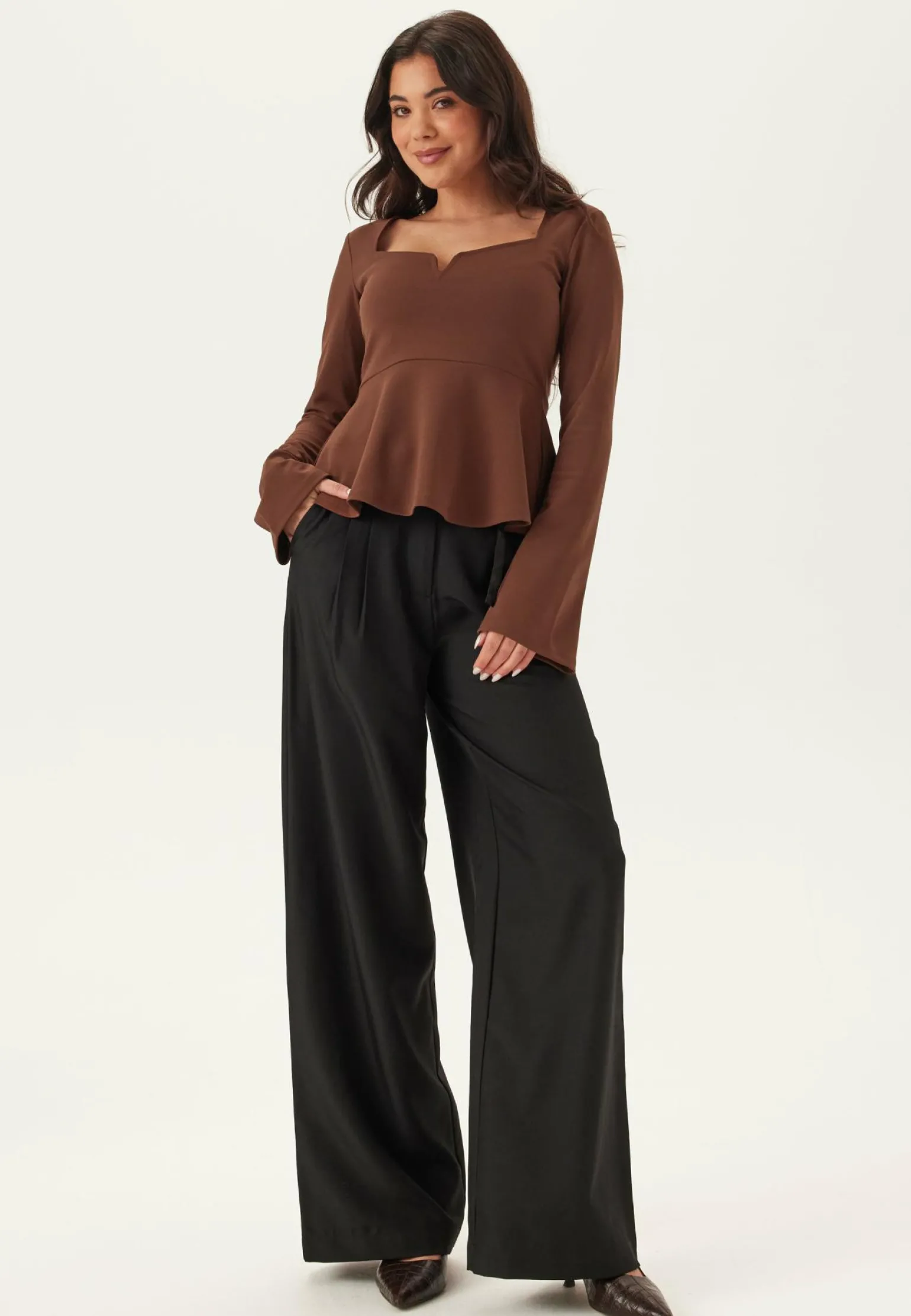 Long Sleeve Peplum Top