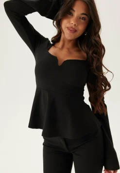 Long Sleeve Peplum Top