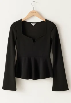 Long Sleeve Peplum Top