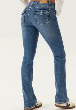 Low Bootcut Flap Jeans