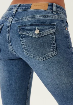 Low Bootcut Flap Jeans