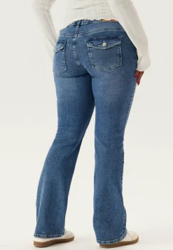 Low Bootcut Flap Jeans