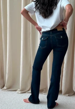 Low Bootcut Flap Jeans