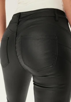 Low Waist Push-up Coated Jeans