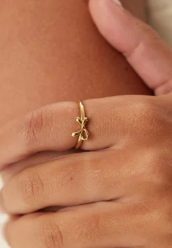 Lulu Bow Stack Ring Gold-plate