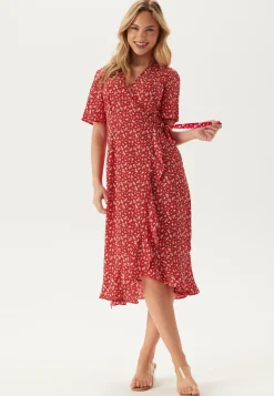 Midi Butterfly Wrap Dress