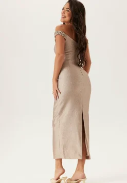 Mindy Bardot Ruffle Midi