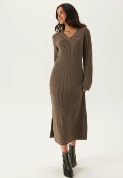 Objelva L/S RE V-NECK KNIT DRESS