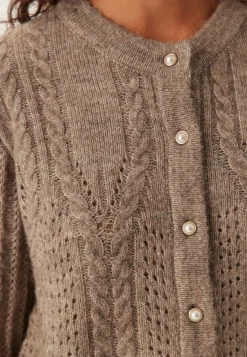 Objflora Re Ls Knit Button Cardigan