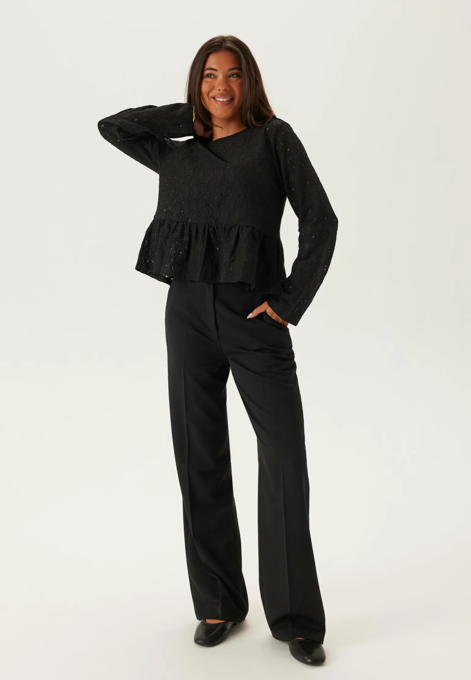 Objlaila L/S Re Tie Top