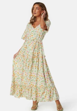 Objlorena New S/S LONG DRESS