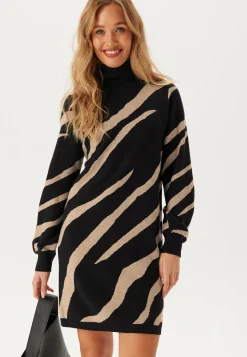 Objray L/S Knit Rollneck Dress