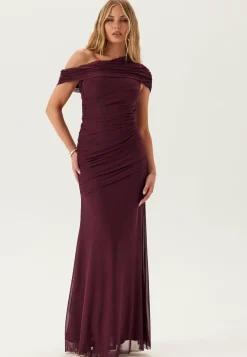 Off Shoulder Mesh Gown