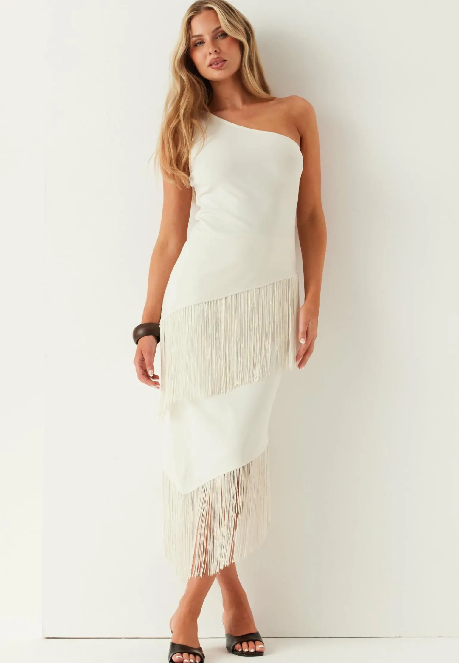 One Shoulder Fringe Top