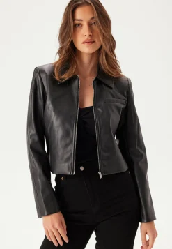 Onlamili L/S ZIP FAUX LEA JACK