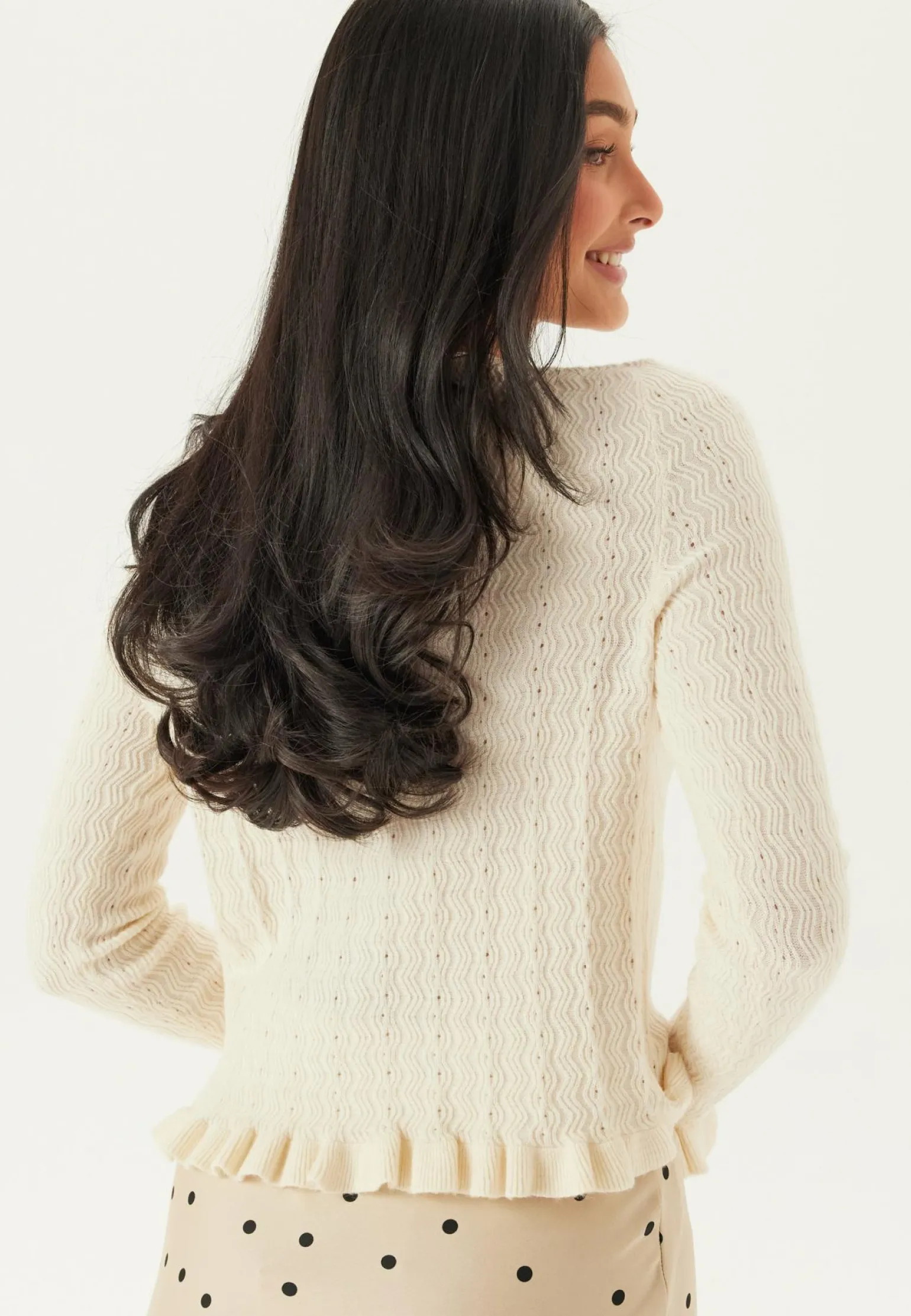 Onlibi Ls O-neck Frill Cardi