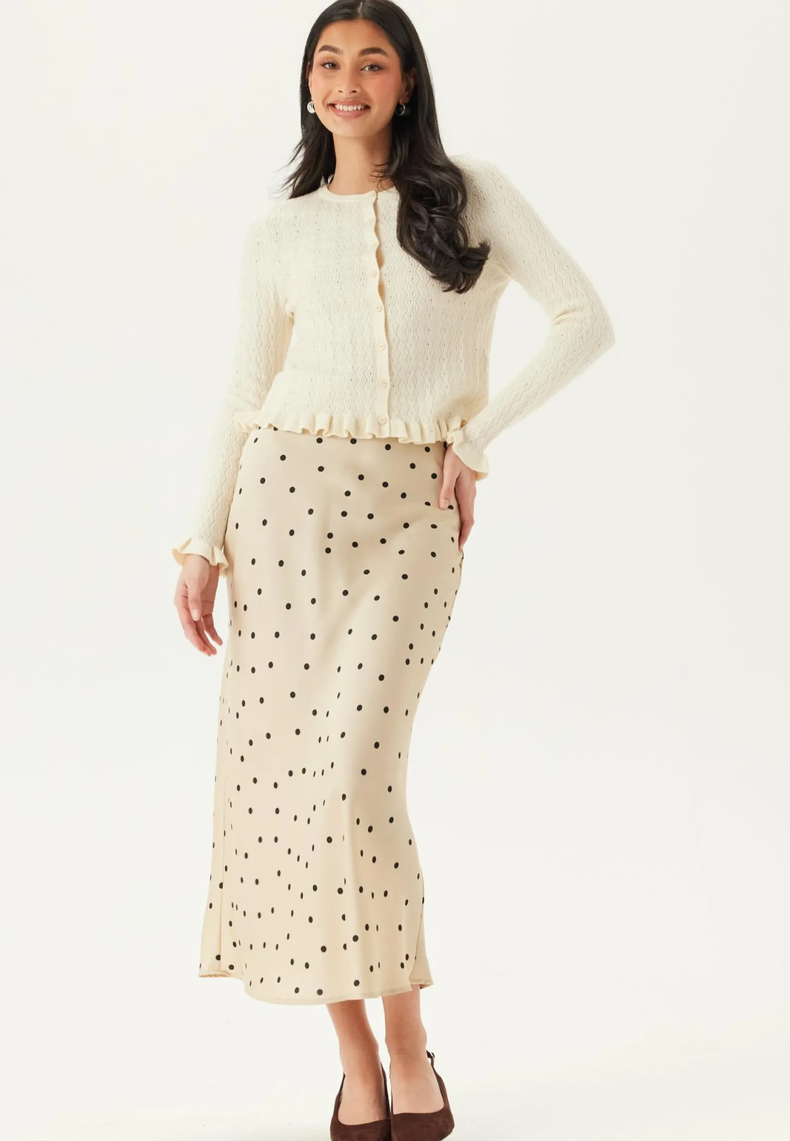 Onlibi Ls O-neck Frill Cardi
