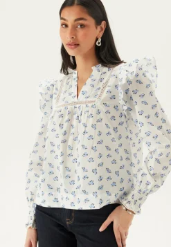 Onlidris Ls Frill Tape Top
