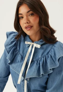 Onlindigo Frill Stud L/S DNM S