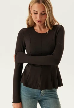 Onlkenya L/S PEPLUM TOP JRS PE